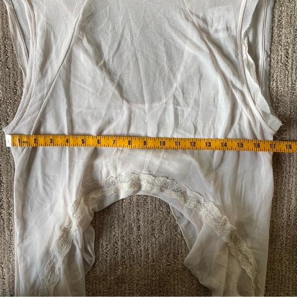 Free People Intimately Sheer Lace Ruffle Top - Picture 8 of 9